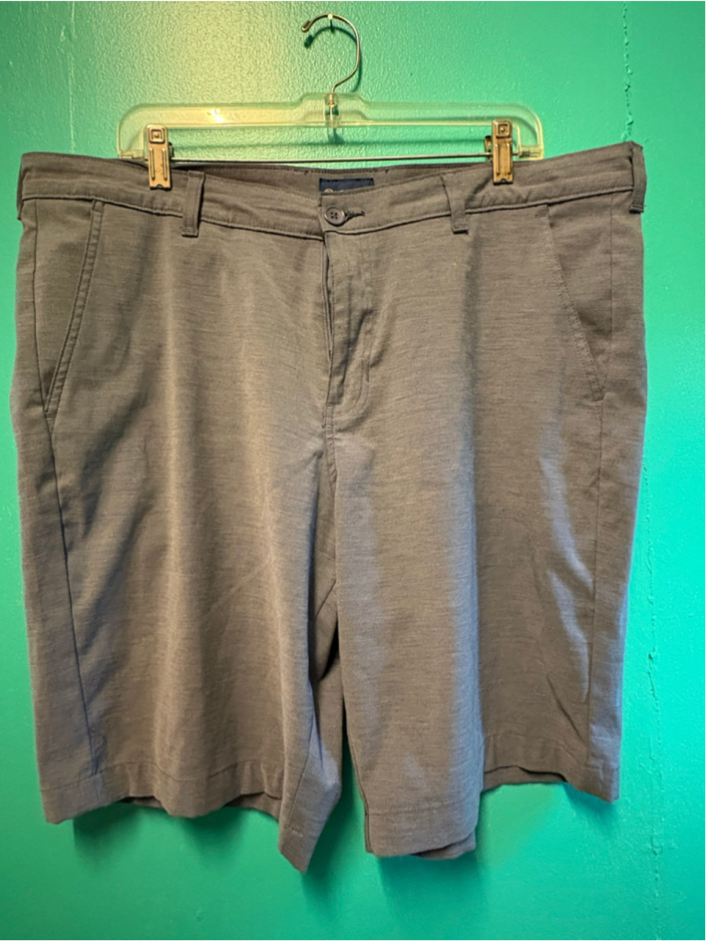 Men's GSTR Flat Front Shorts Grey Size 38